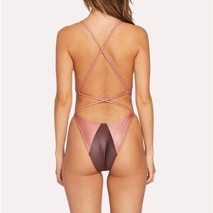 Volcom That’s Metal one piece swimsuit made in Italy.  NWT.  Skimpy Coverage